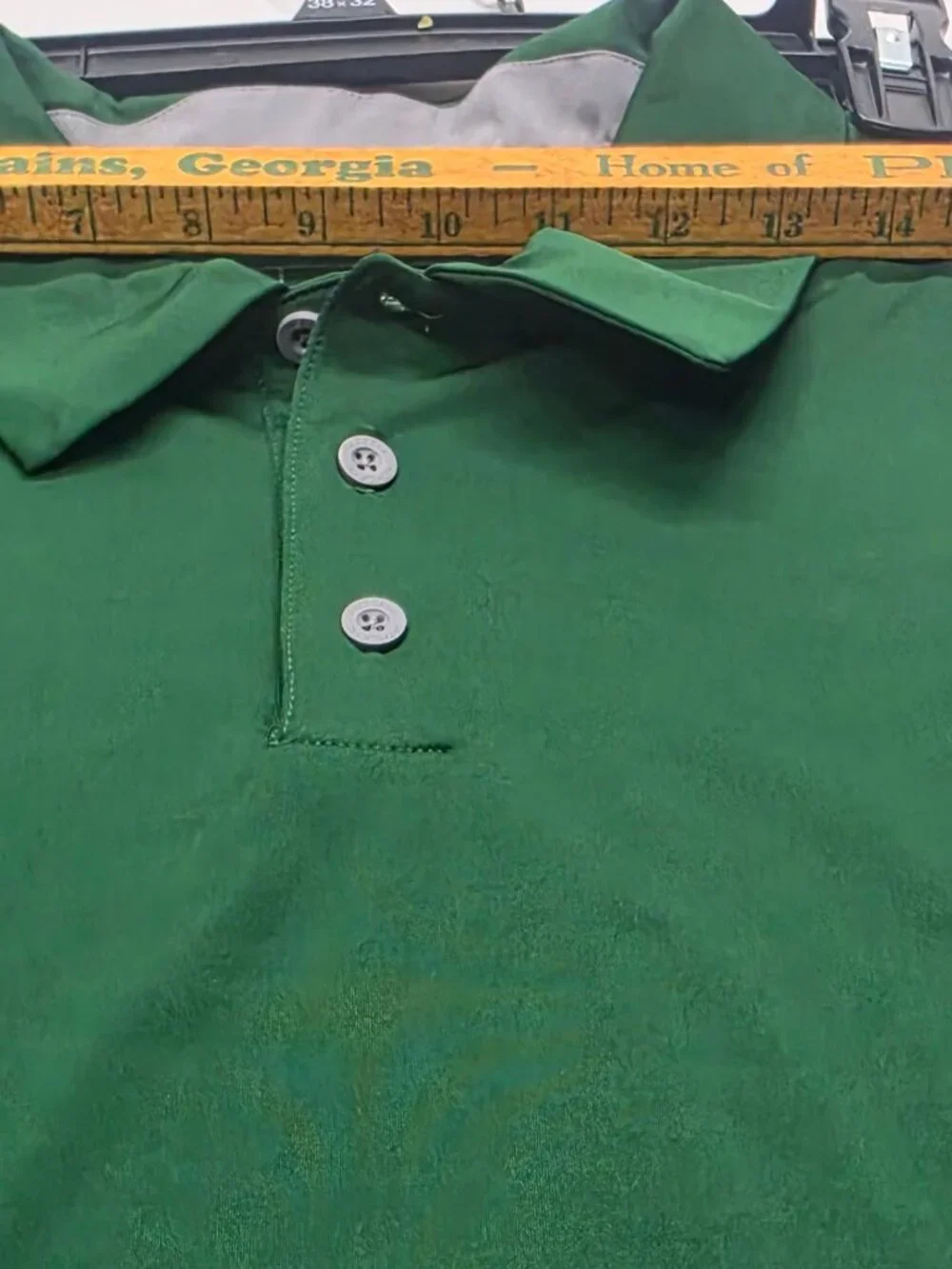 Russell Athletic Dri‑Power Green & Gray Performance Polo – Size Medium